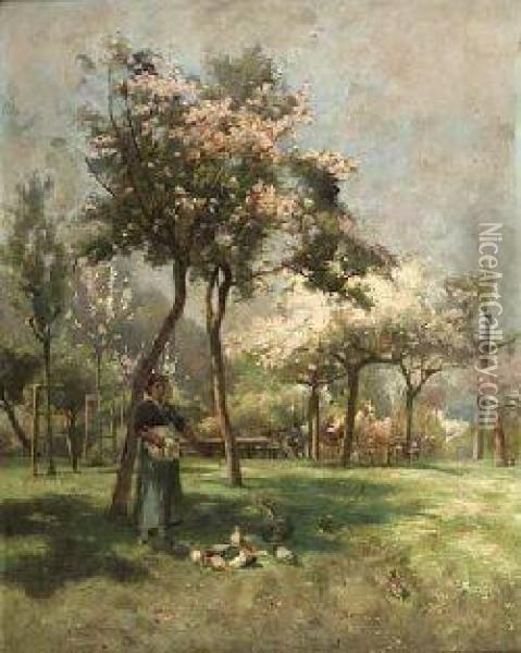Normandy Orchard Oil Painting - James Coutts Michie