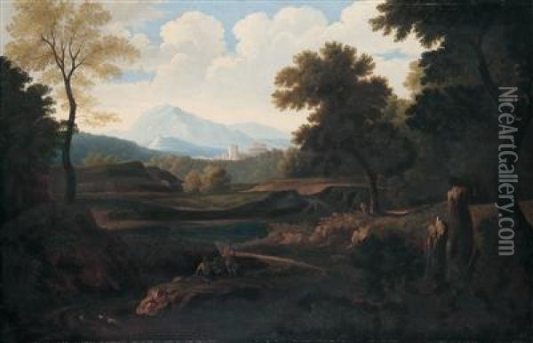 Landschaft Oil Painting - Jan Frans Van Bloemen (Orizzonte)