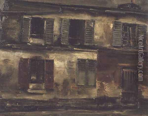 Street in Paris Oil Painting - Yazo Saeki