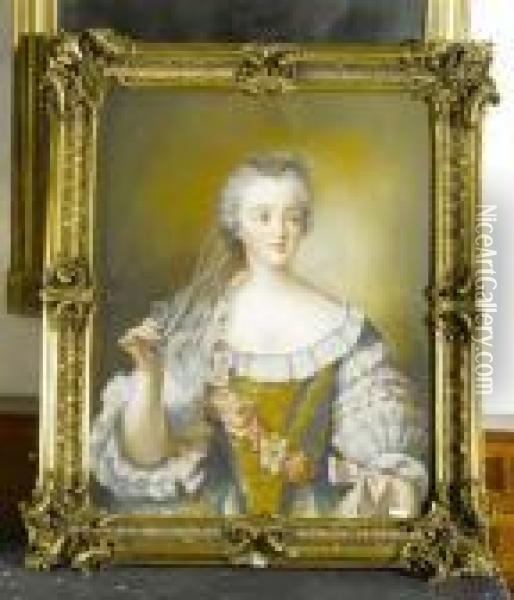 Portrait Der Madame Sophie, Tochter Louis Xv. Oil Painting - Jean-Marc Nattier