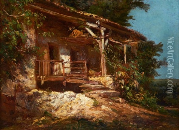 La Cabane Oil Painting - Andre Giroux