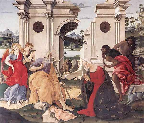 Nativity Oil Painting - Francesco Di Giorgio Martini