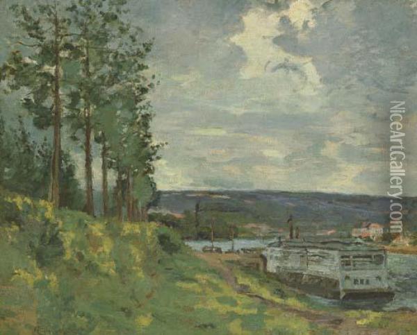 Bords De La Marne Oil Painting - Armand Guillaumin