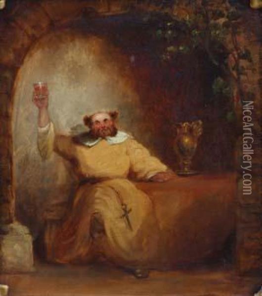 The Merry Monk Oil Painting - Henry Liverseege