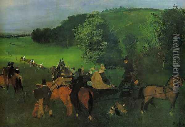 On the Racecourse Oil Painting - Edgar Degas
