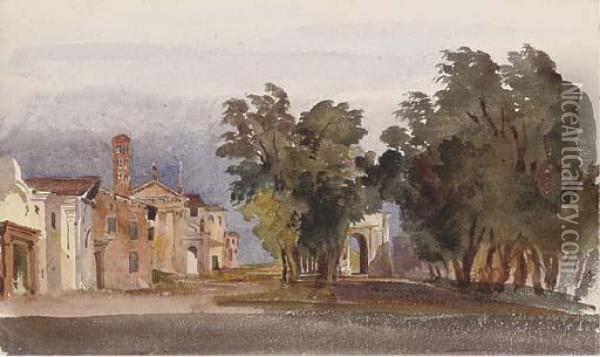 The Campo Vaccino Oil Painting - Harriet Cheney