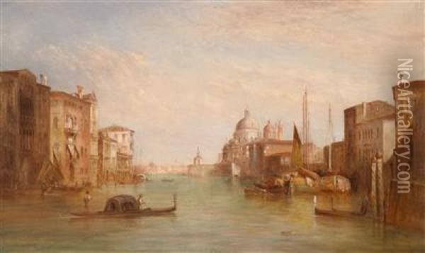 Canal Grande Oil Painting - Alfred Pollentine