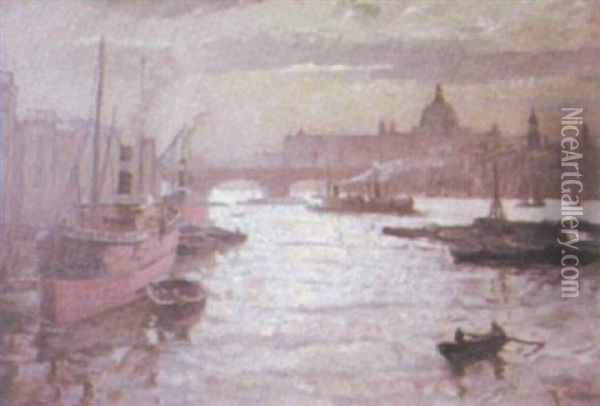 Ansicht Von Venedig Oil Painting - Rudolf Hellwag