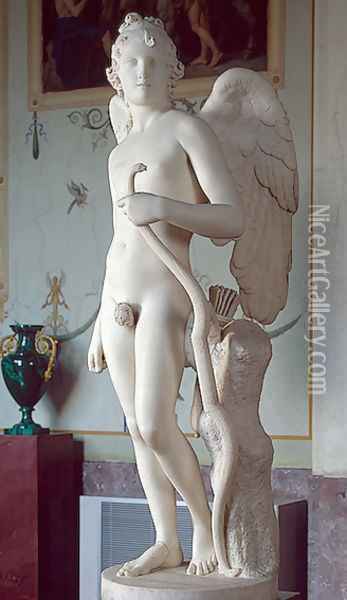 Cupid Oil Painting - Antonio Canova