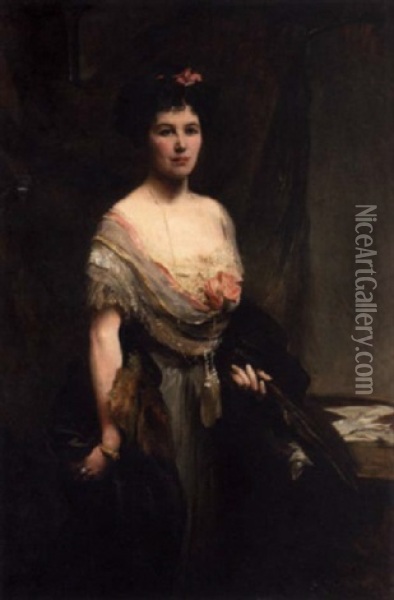 Portrait Of A Lady Oil Painting - Glyn Warren Philpot