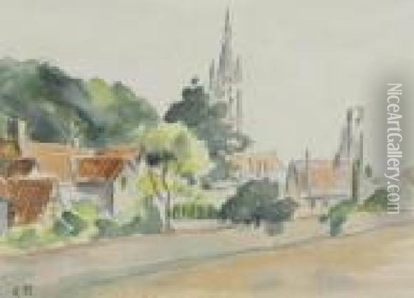 All Saints' Church, Beulah Hill Bears Oil Painting - Camille Pissarro