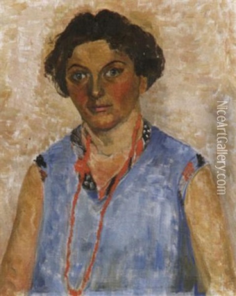 Portrat Bernhardine Bornemann Oil Painting - Walter Ophey