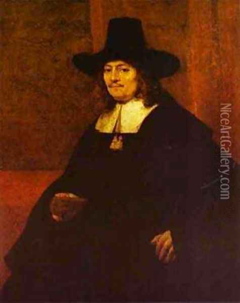 Portrait Of A Man In A Tall Hat 1662 Oil Painting - Harmenszoon van Rijn Rembrandt