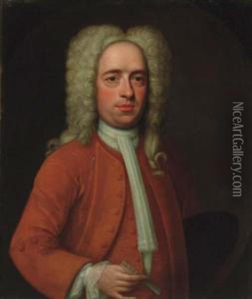 Portrait Of Mr Osborn Oil Painting - Johannes or Jan Verelst