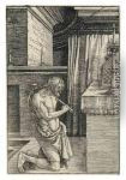 King David Doing Penance Oil Painting - Albrecht Durer