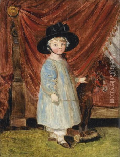 Enfant Au Cheval De Bois Oil Painting - Baron Francois Gerard