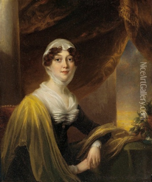 Portrait Einer Dame Oil Painting - John Phillip (Pope) Davis