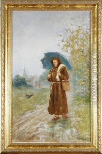 Munk Iregnvader Oil Painting - Frans Wilhelm Odelmark