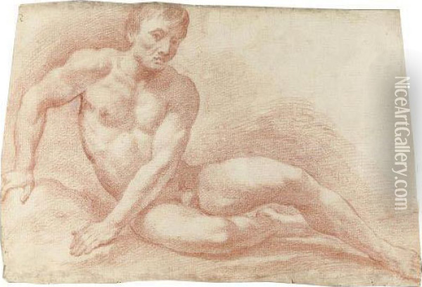 A Reclining Nude Oil Painting - Antonio Ciocchi