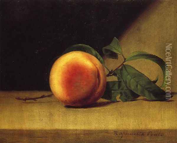 Still Life with Peach Oil Painting - Raphaelle Peale