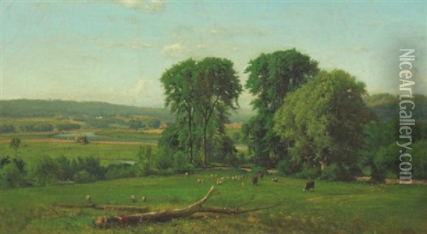 Near Hastings, N.y Oil Painting - George Inness