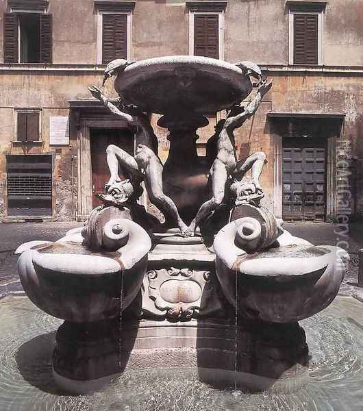 Fontana delle Tartarughe Oil Painting - Taddeo Landini