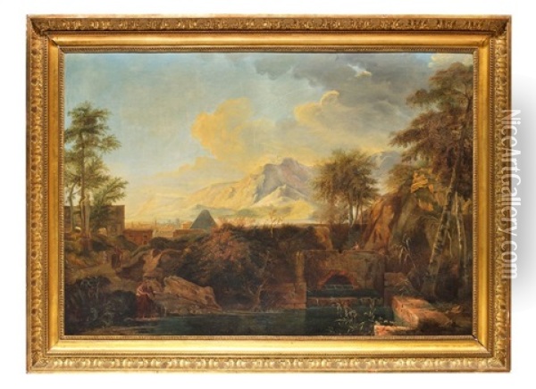 Paysage Classique Oil Painting - Pierre Henri de Valenciennes