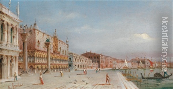 Venedig An Einem Sommertag Oil Painting - Carlo Grubas