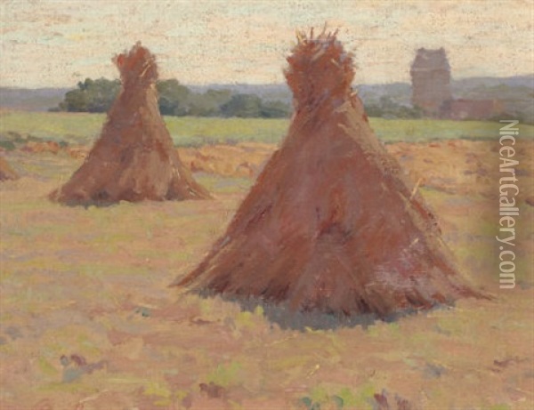 Haycocks, Brittany, France Oil Painting - Elmer Boyd Smith