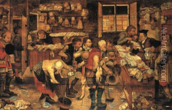 Rent Day Oil Painting - Pieter Brueghel the Younger