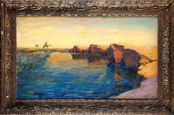 Widok Wybrzeza Oil Painting - Adolf Behrmann