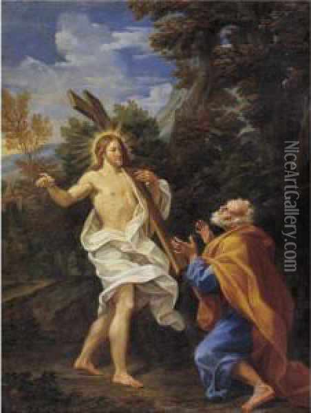 Domine Quo Vadis? Oil Painting - Giovanni Odosi Odazzi