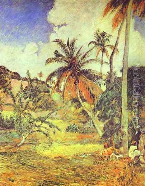 Palm Trees at Martinique Oil Painting - Paul Gauguin