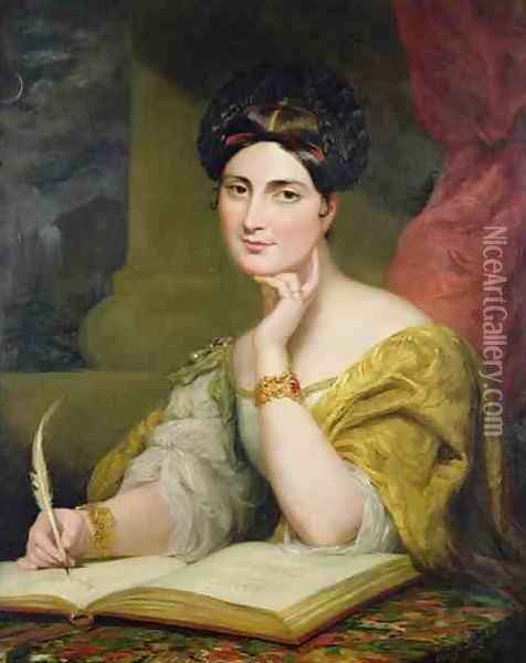Portrait of the Hon Mrs Caroline Norton Oil Painting - Sir George Hayter