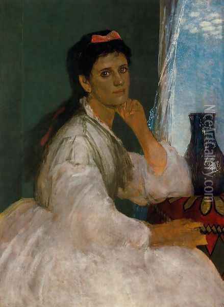 Portrait of Clara Böcklin Oil Painting - Arnold Bocklin