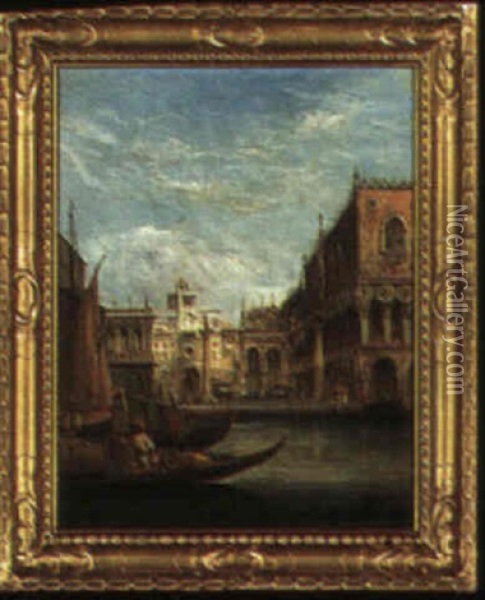 The Columns Of St. Mark, Venice Oil Painting - Alfred Pollentine