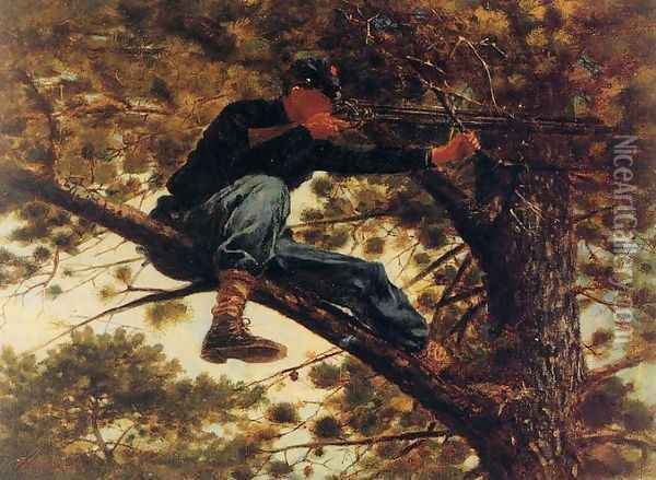 The Sharpshooter on Picket Duty Oil Painting - Winslow Homer