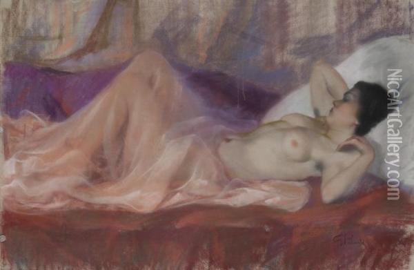 Nudo Di Donna Oil Painting - Giuseppe Palanti