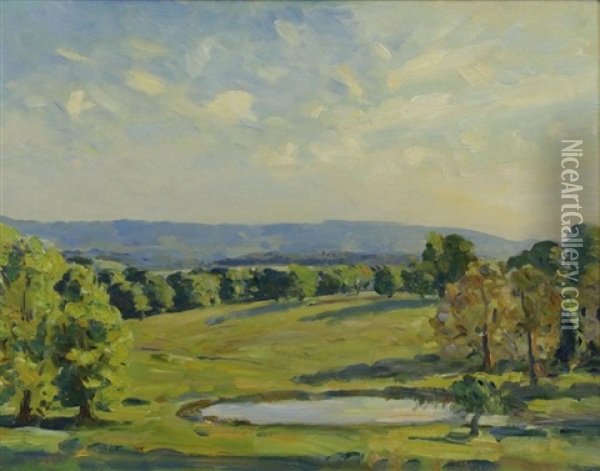 The South Down Oil Painting - Wilfred Gabriel De Glehn