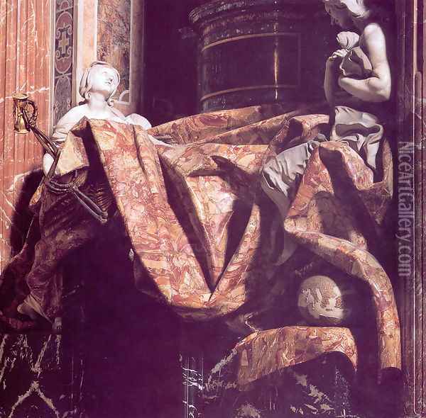Tomb of Pope Alexander VII [detail] Oil Painting - Gian Lorenzo Bernini