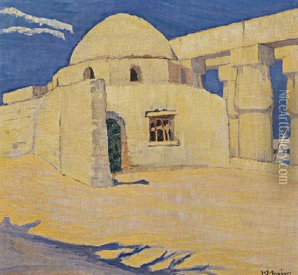 Luxor Oil Painting - Konstantinos Maleas