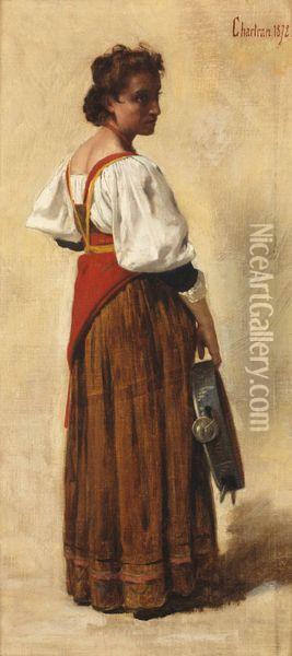 Femme En Costume Oil Painting - Theobald Chartran