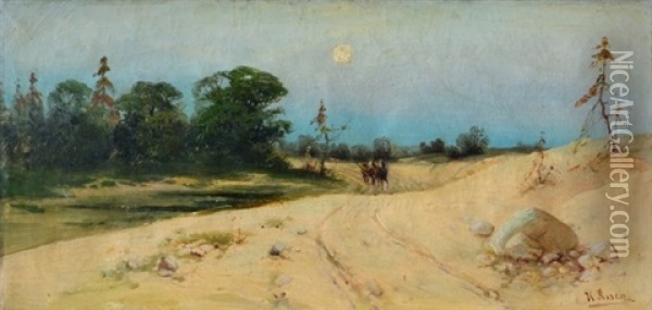 The Road In The Dunes Oil Painting - Karl Rosen