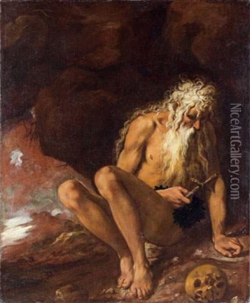 Saint Jean Chrysostome Oil Painting - Pedro Orrente