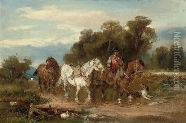 Fresh Horses Oil Painting - Harden Sidney Melville