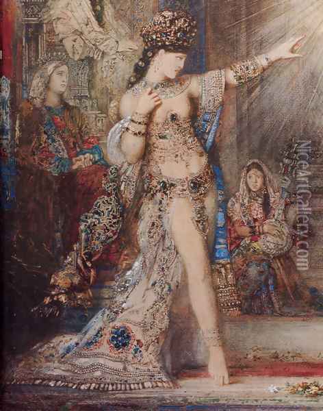 The Apparition [detail] Oil Painting - Gustave Moreau