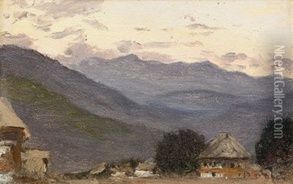 Mountain Settlement Oil Painting - Nikolai Nikanorovich Dubovskoy