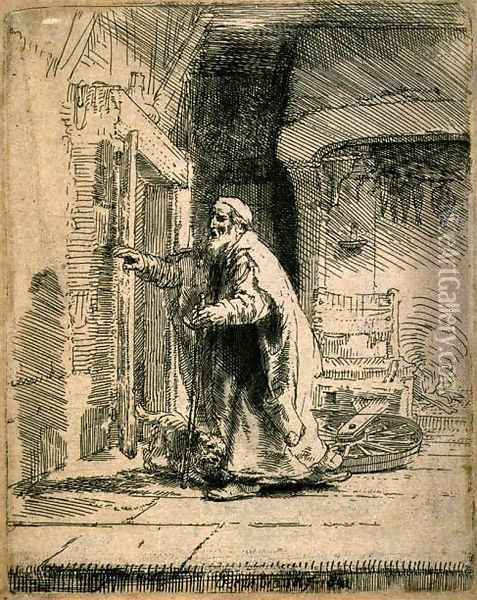 The Blindness of Tobit Oil Painting - Rembrandt Van Rijn