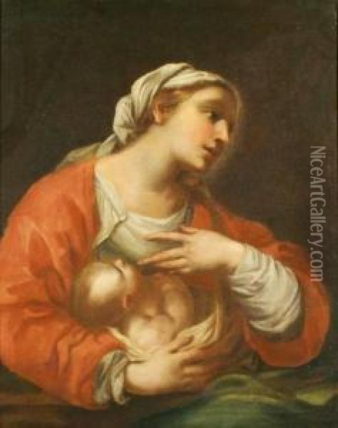 Madonna And Child Oil Painting - Elisabetta Sirani