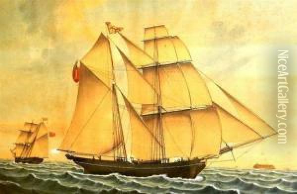 Ship's Portrait Watercolor, 